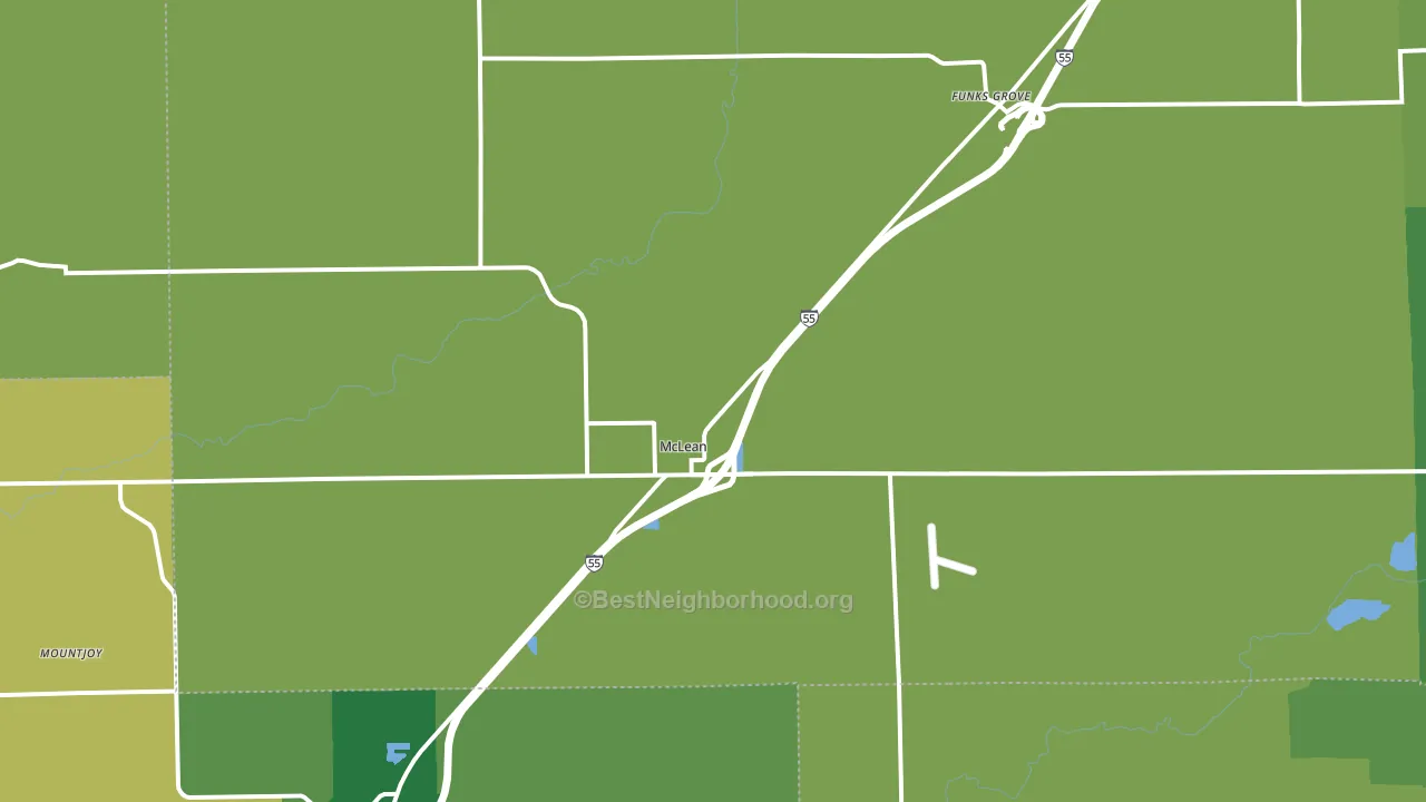 McLean, IL block-group voter-turnout map