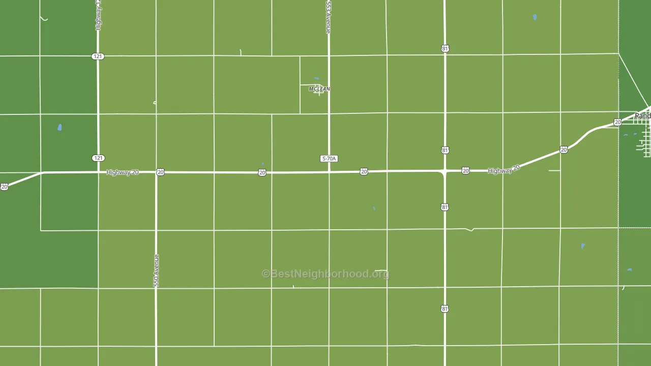 Mclean, NE block-group voter-turnout map