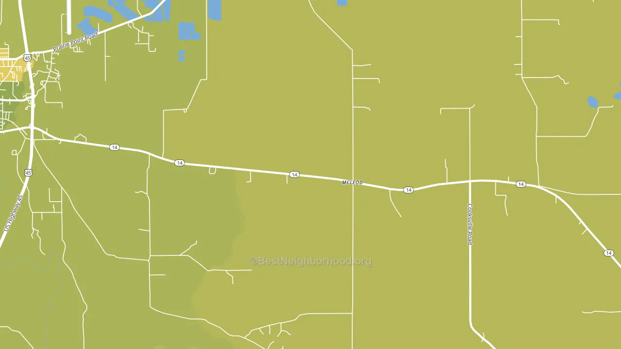 McLeod, MS block-group voter-turnout map