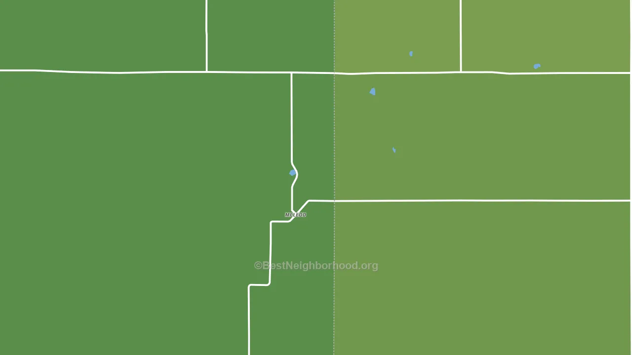 Mcleod, ND block-group voter-turnout map