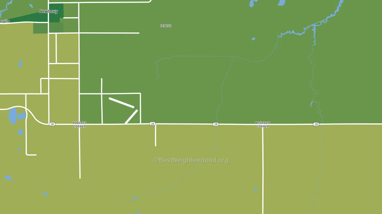 McLeods Corner, MI block-group voter-turnout map
