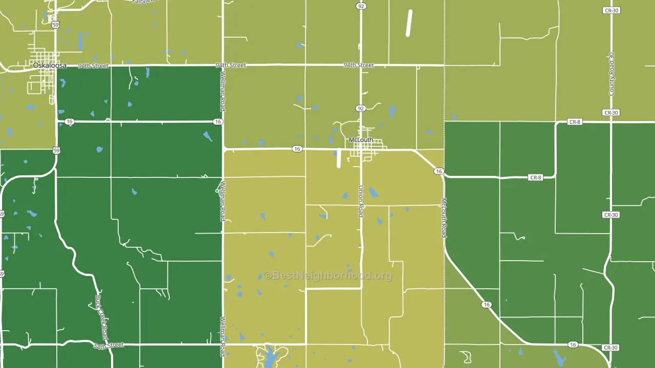 McLouth, KS block-group voter-turnout map