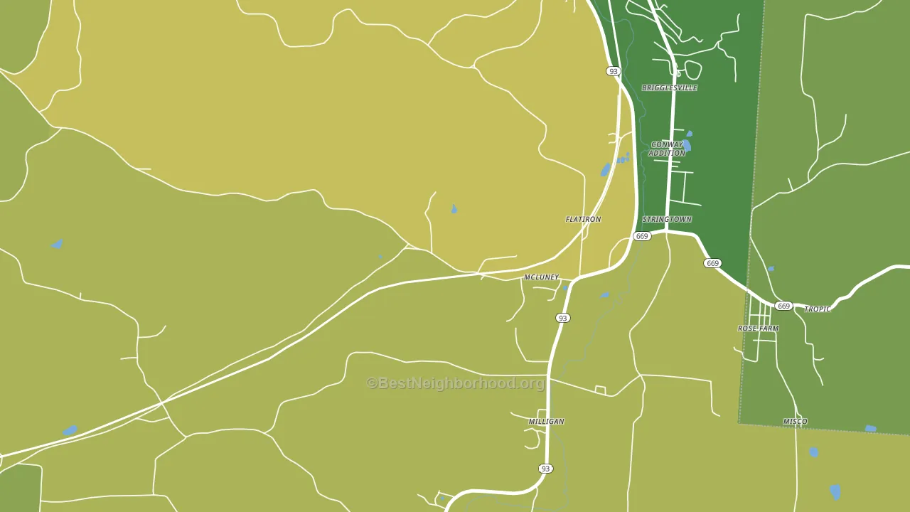 McLuney, OH block-group voter-turnout map