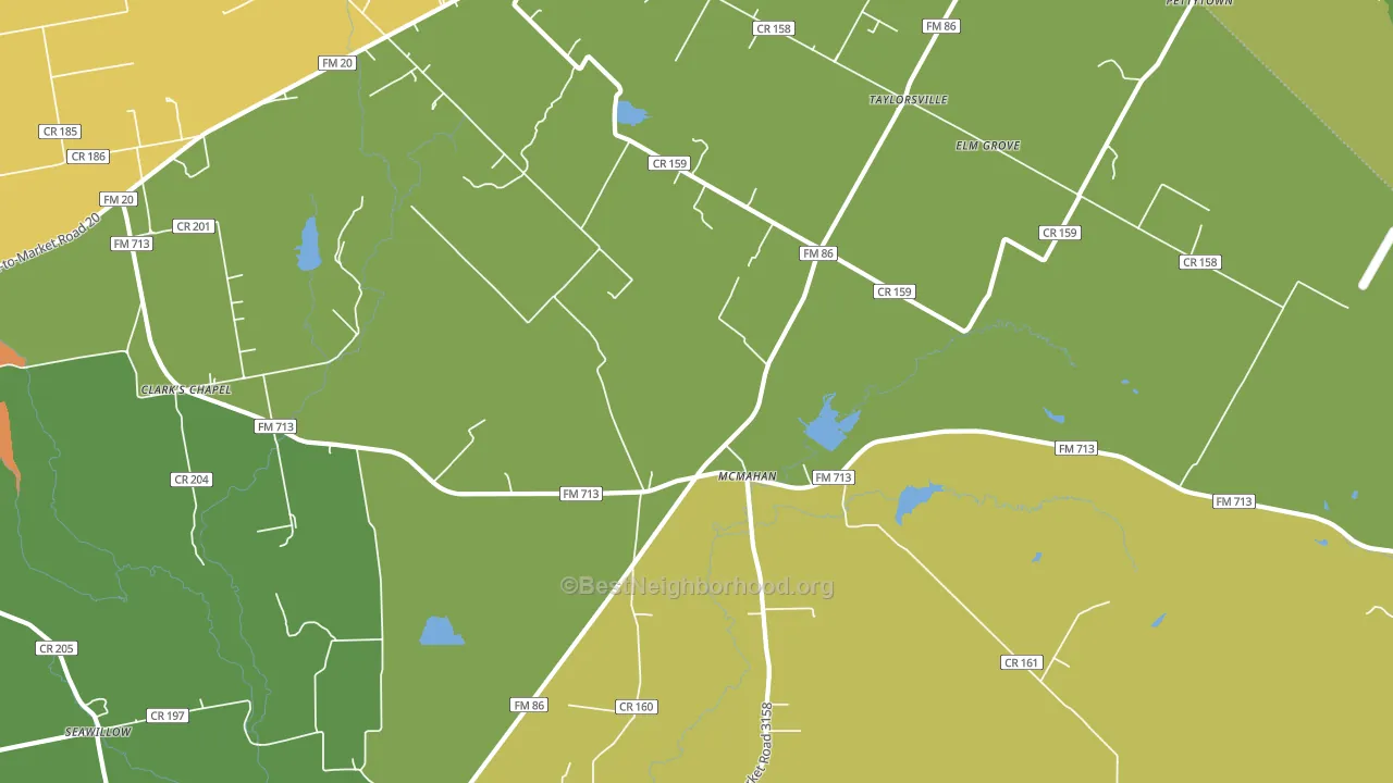 McMahan, TX block-group voter-turnout map