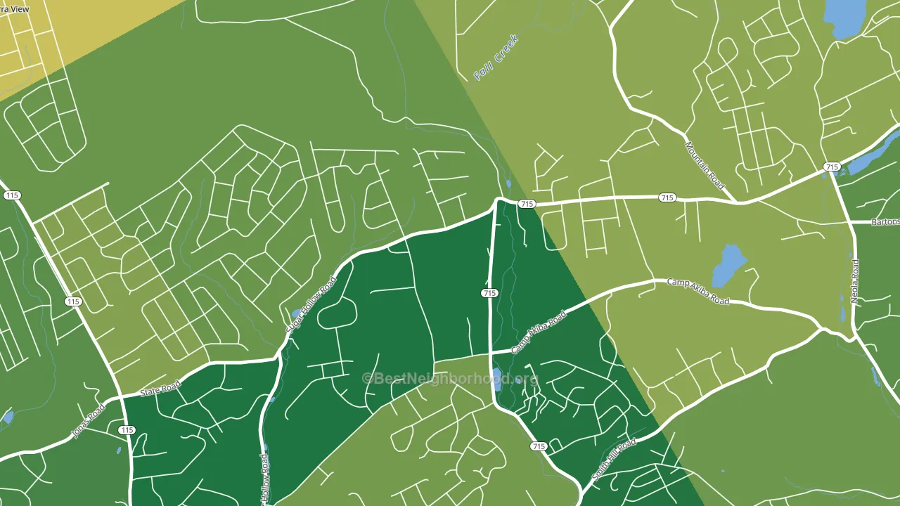 McMichaels, PA block-group voter-turnout map