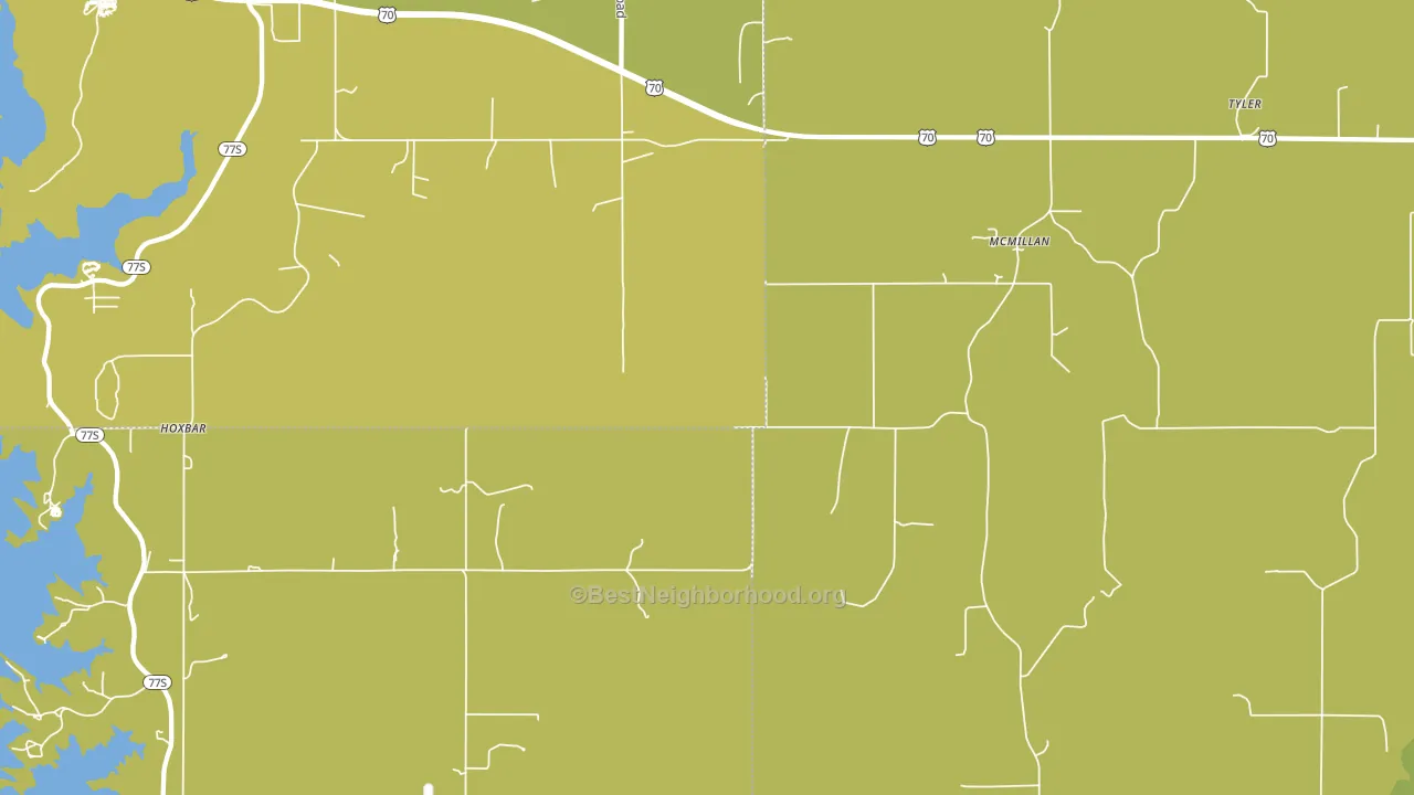 McMillan, OK block-group voter-turnout map