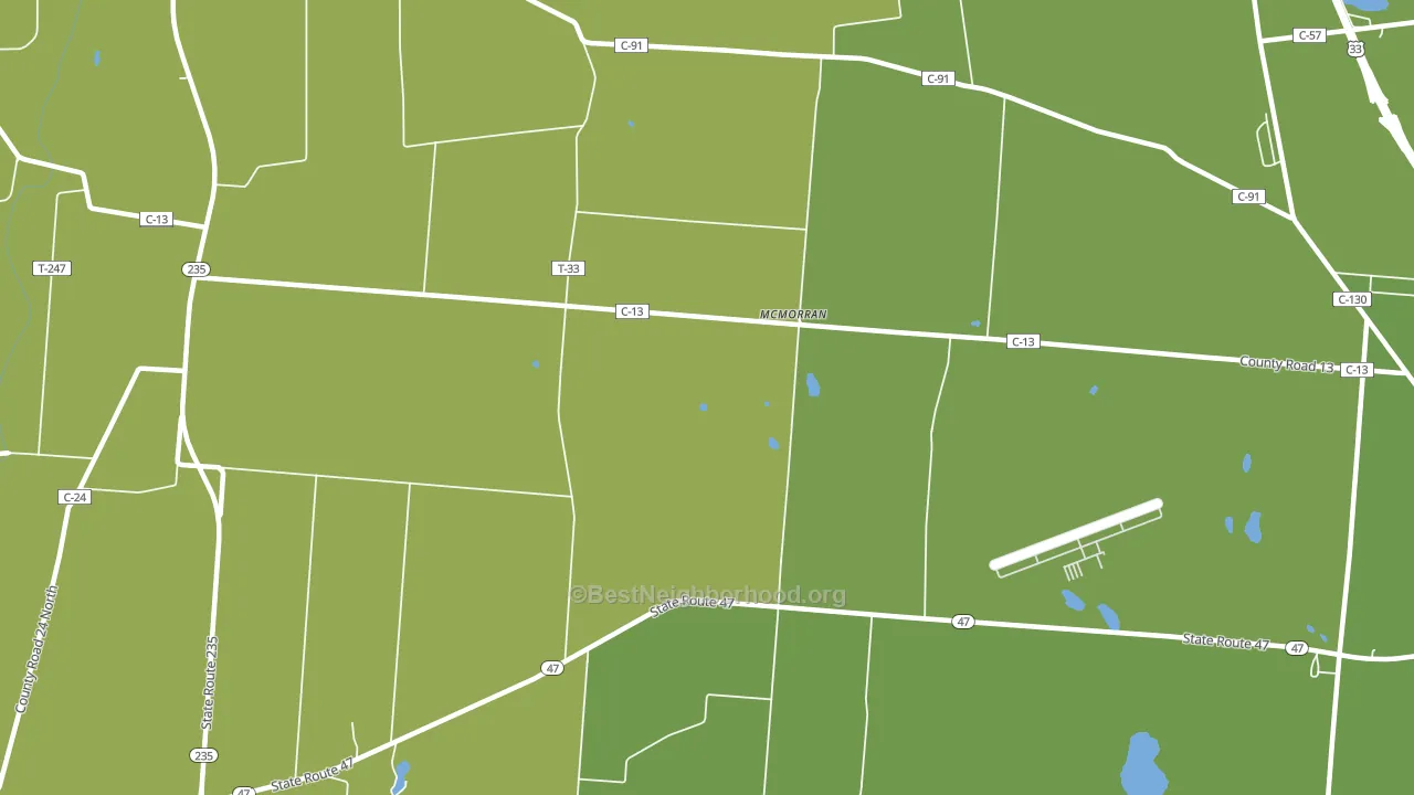 McMorran, OH block-group voter-turnout map