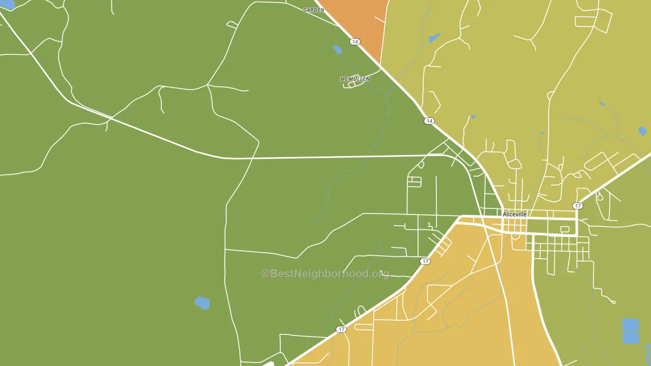McMullen, AL block-group voter-turnout map