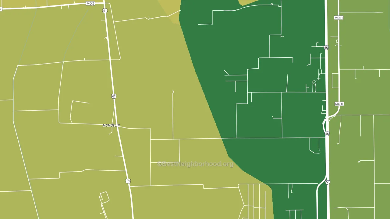 McMullin, MO block-group voter-turnout map