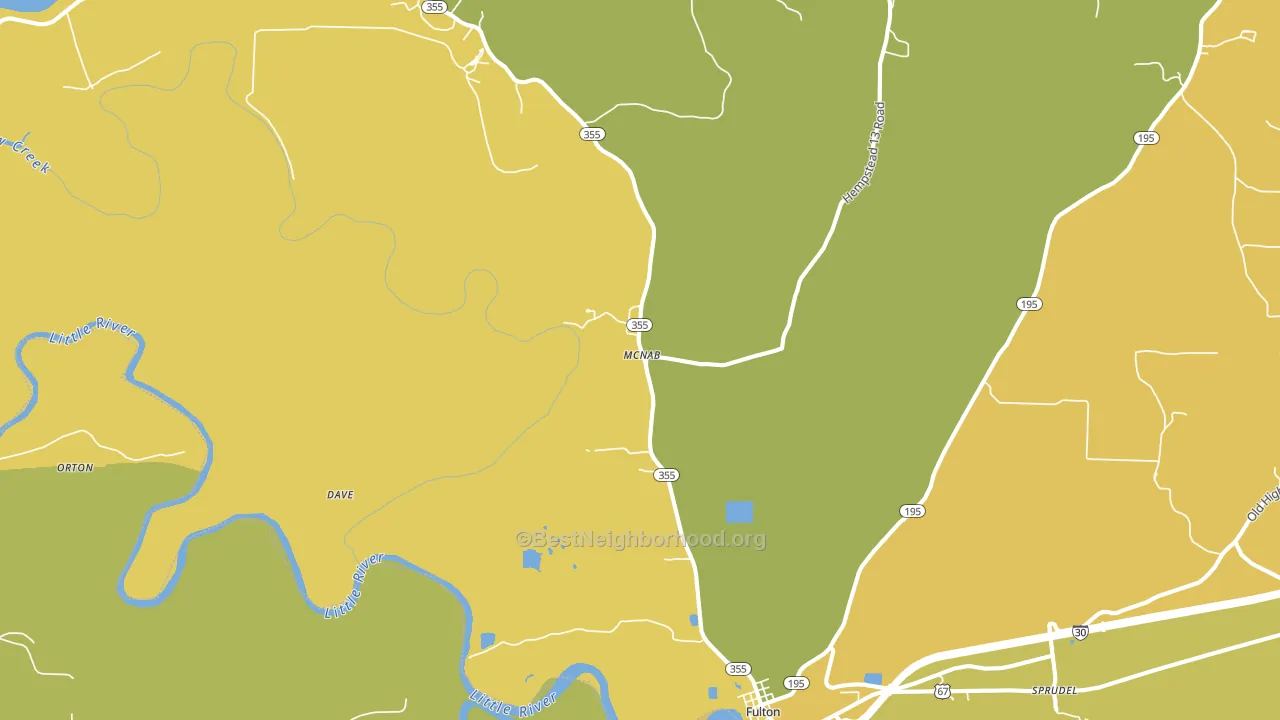 McNab, AR block-group voter-turnout map