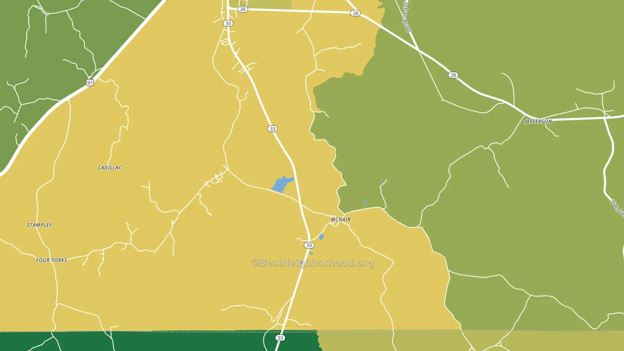 McNair, MS block-group voter-turnout map