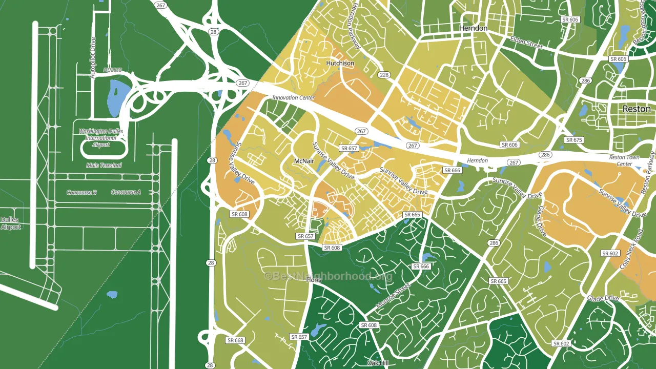 McNair, VA block-group voter-turnout map