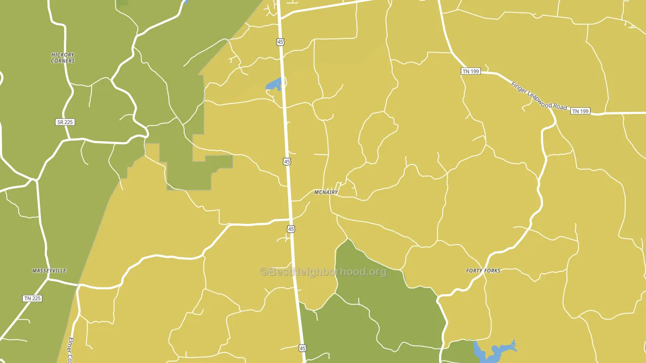 McNairy, TN block-group voter-turnout map
