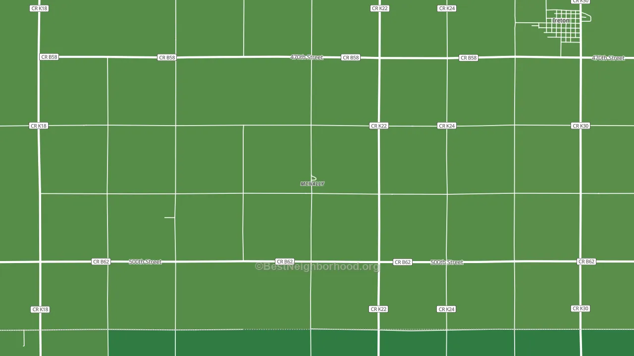 McNally, IA block-group voter-turnout map
