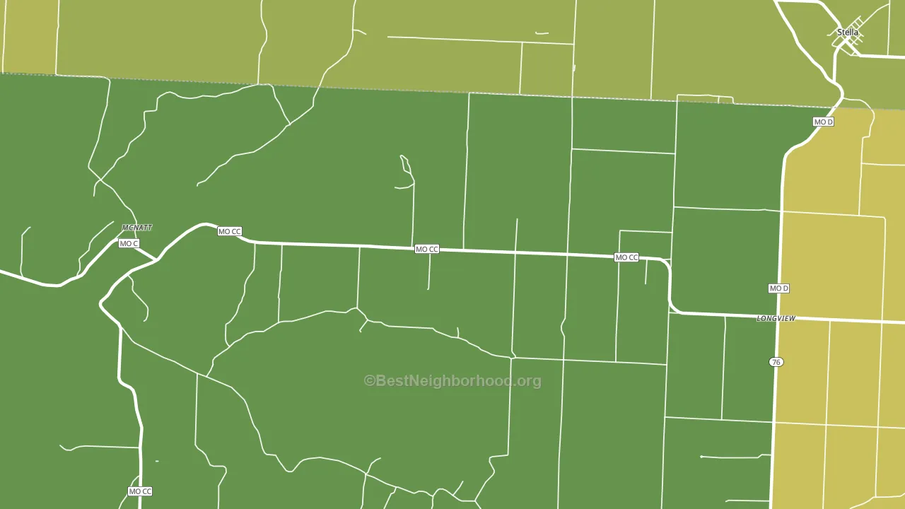 McNatt, MO block-group voter-turnout map
