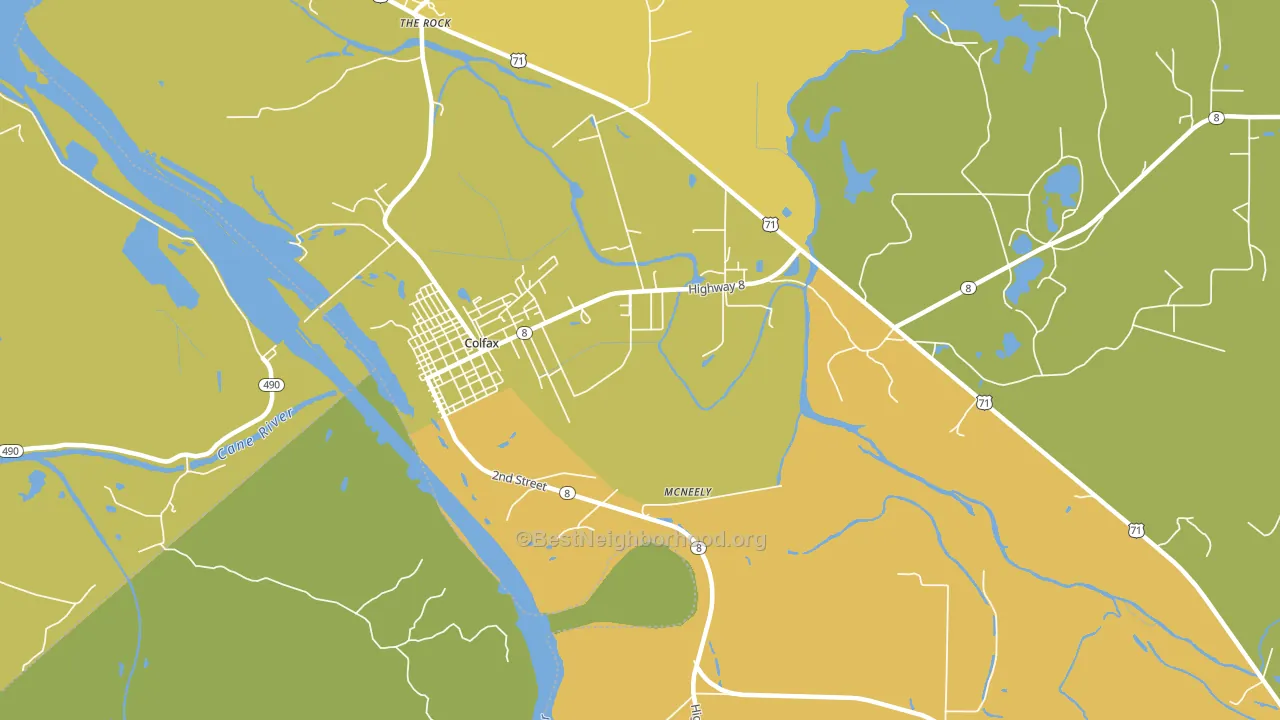 McNeely, LA block-group voter-turnout map