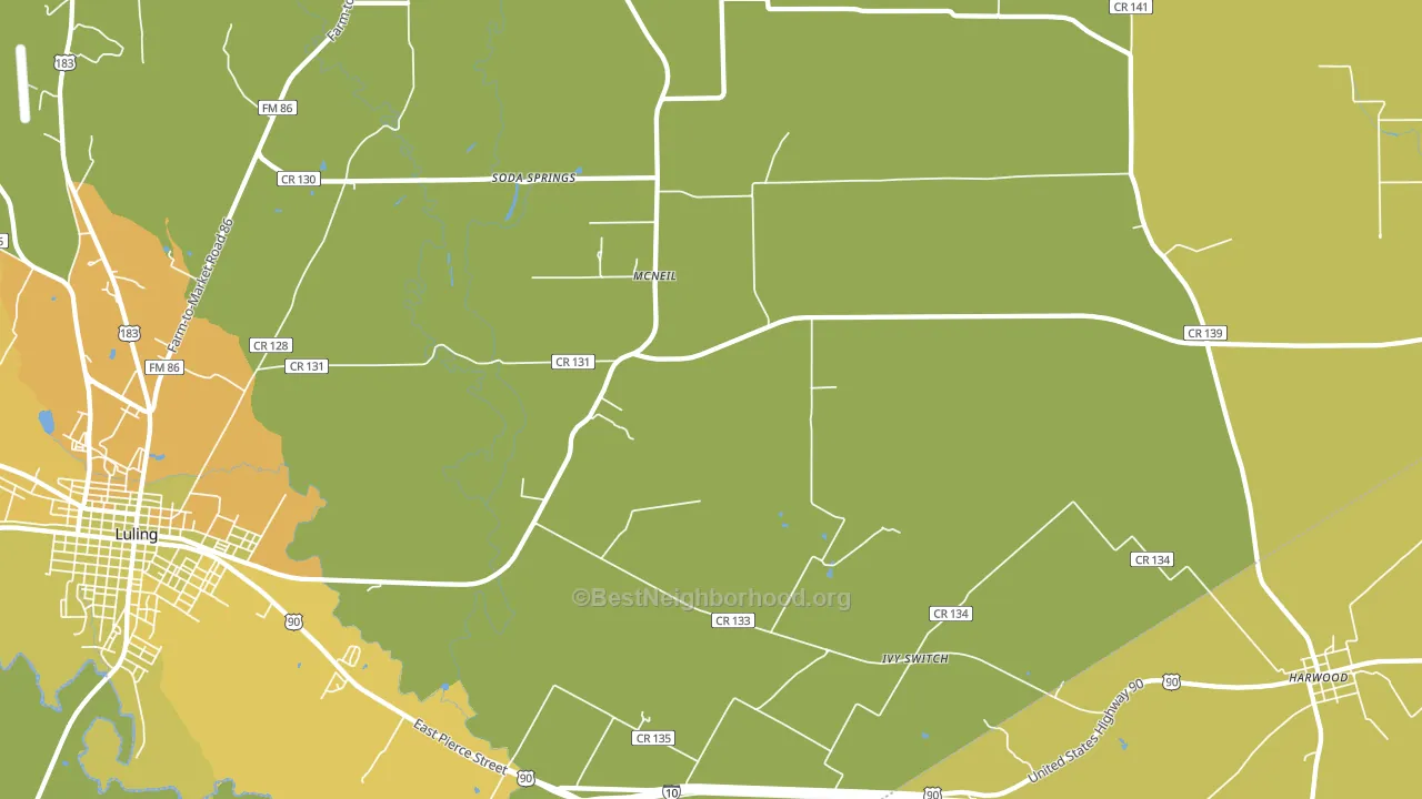 McNeil, TX block-group voter-turnout map