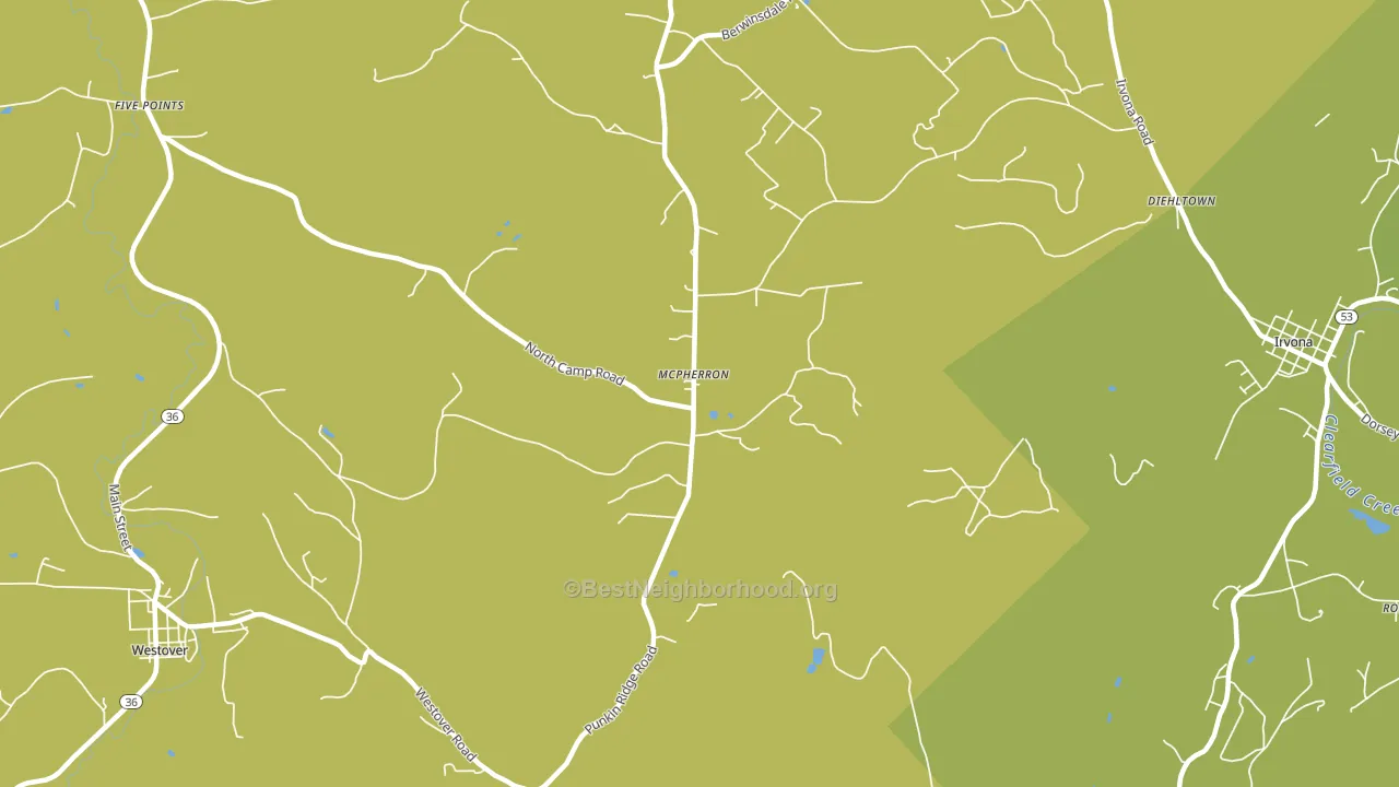 McPherron, PA block-group voter-turnout map