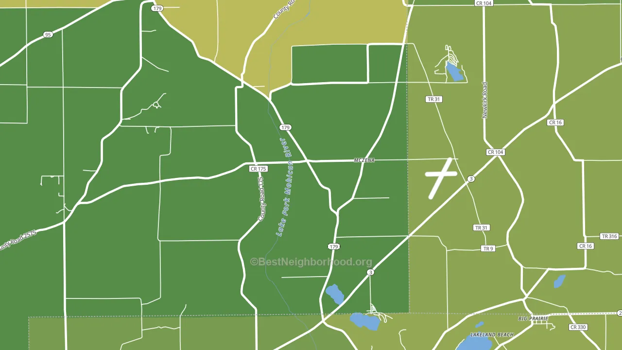 McZena, OH block-group voter-turnout map