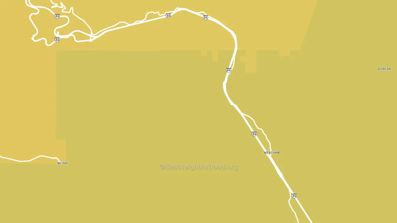 Meacham, OR block-group voter-turnout map