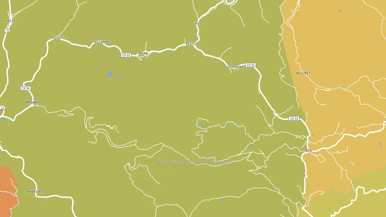 Mead, WV block-group voter-turnout map