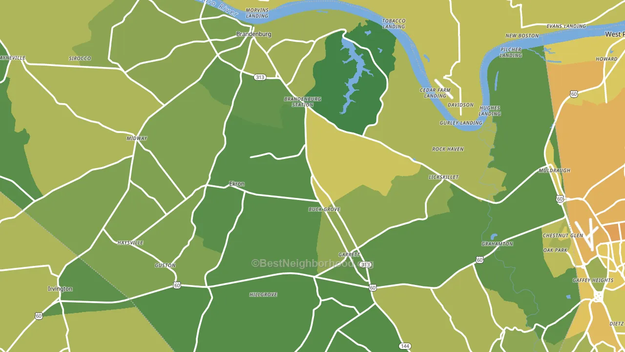Meade County, KY block-group voter-turnout map