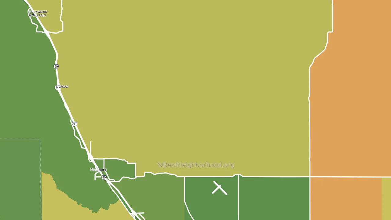 Meade County, SD block-group voter-turnout map