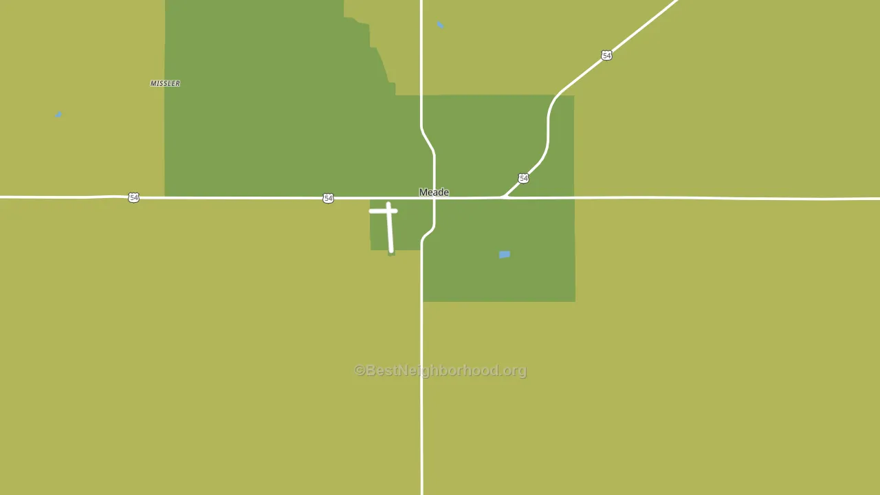 Meade, KS block-group voter-turnout map