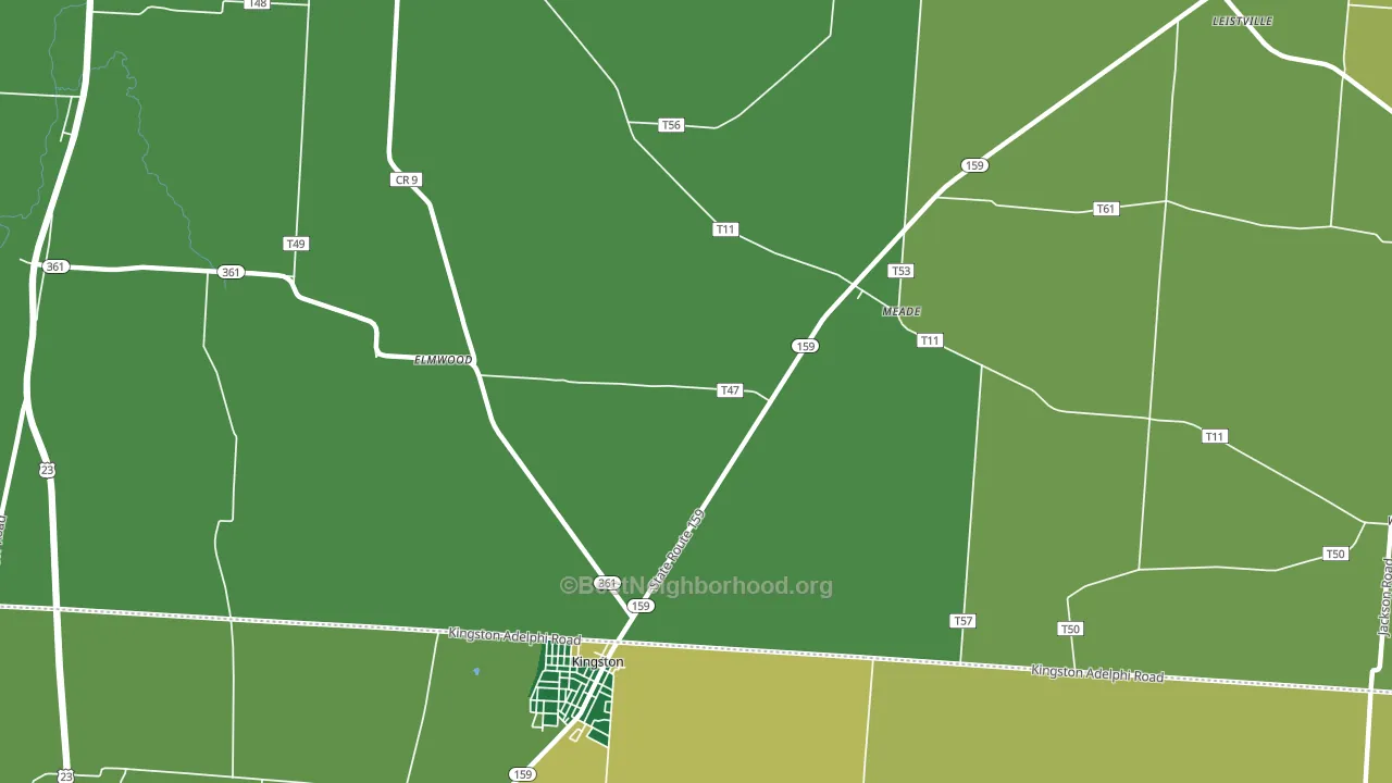 Meade, OH block-group voter-turnout map