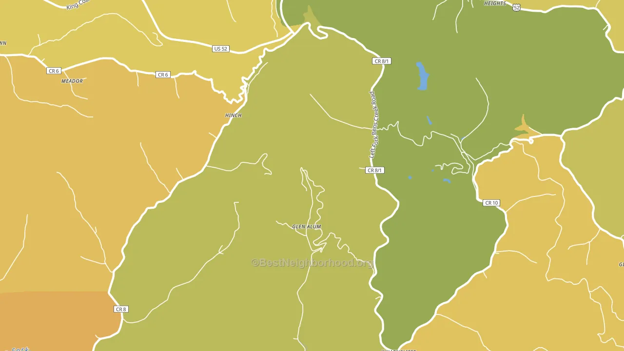 Meador, WV block-group voter-turnout map