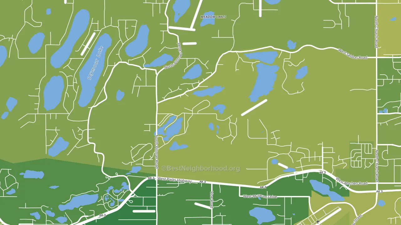 Meadow Lakes, AK block-group voter-turnout map