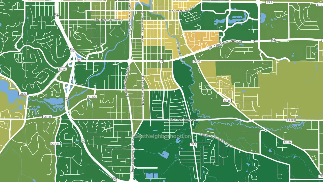 Meadow Park, Rochester, MN block-group voter-turnout map