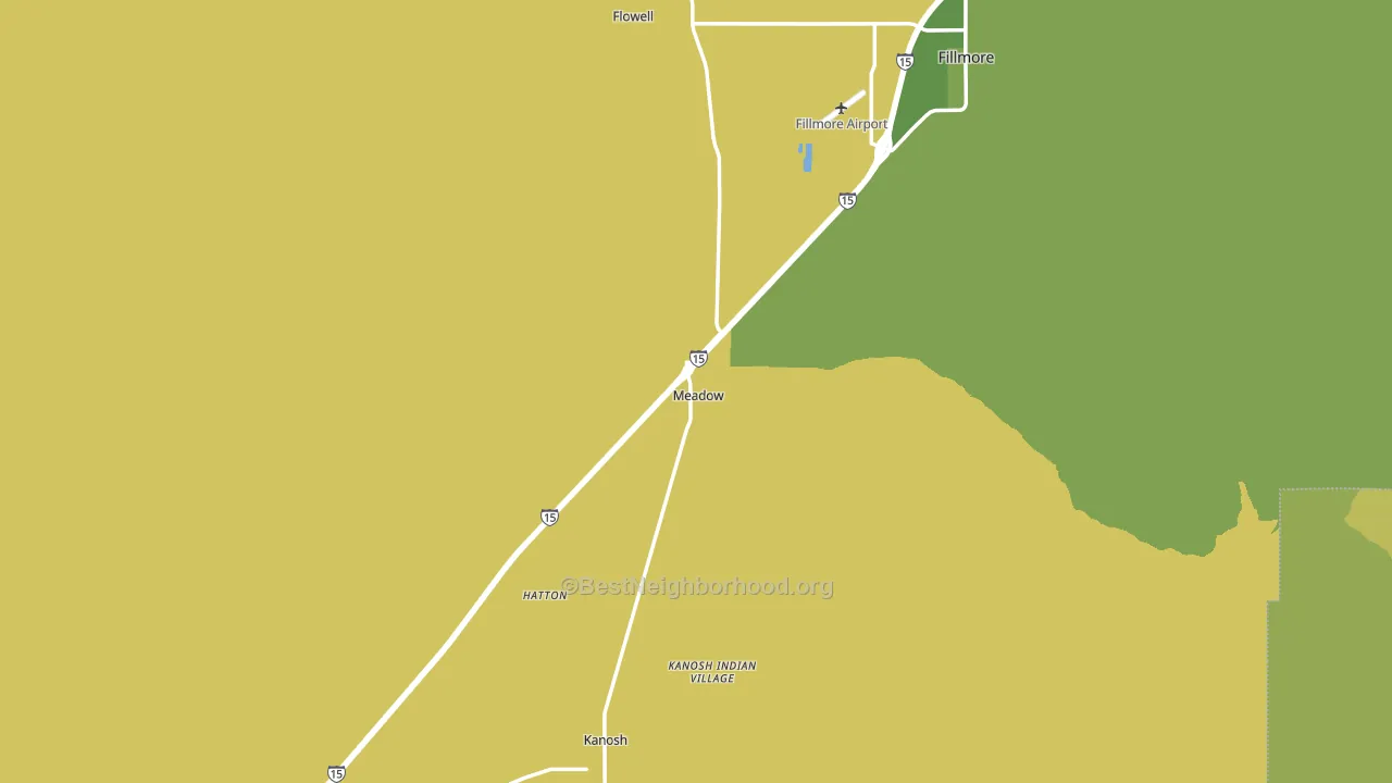 Meadow, UT block-group voter-turnout map