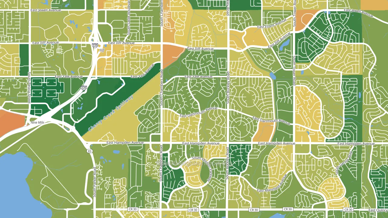 Meadow Wood, Aurora, CO block-group voter-turnout map