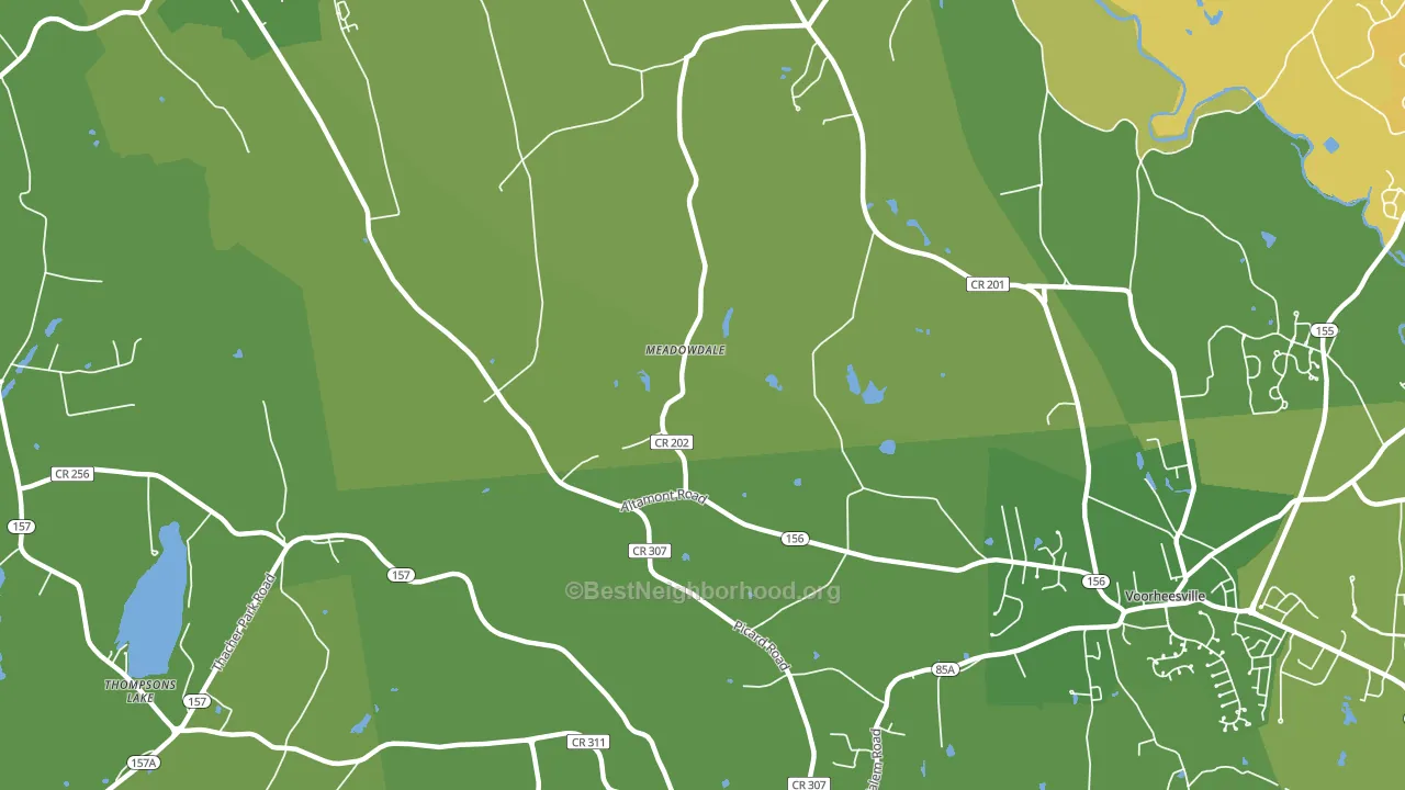 Meadowdale, NY block-group voter-turnout map