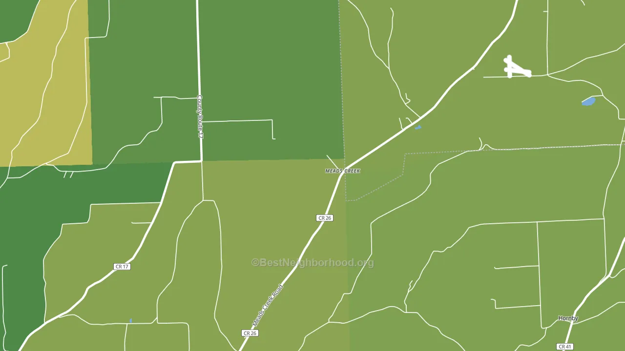 Meads Creek, NY block-group voter-turnout map