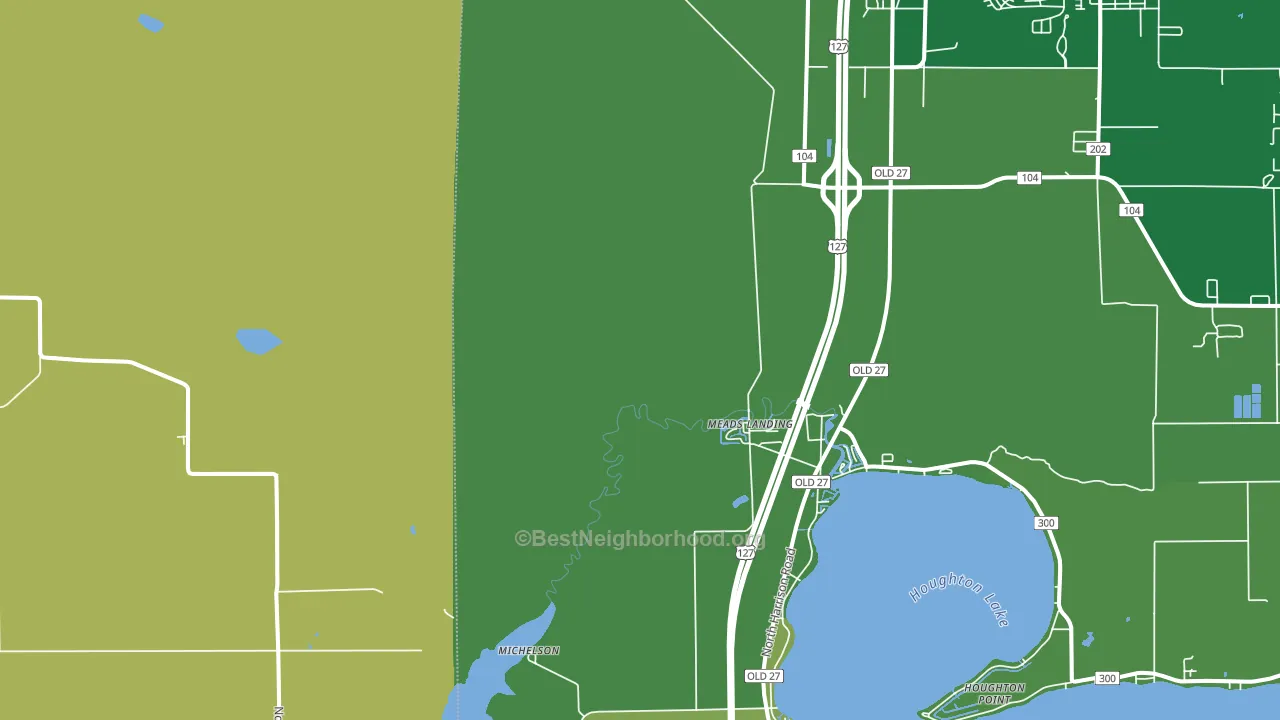 Meads Landing, MI block-group voter-turnout map
