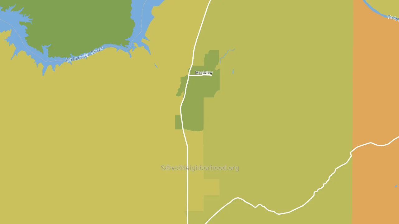 Meadview, AZ block-group voter-turnout map