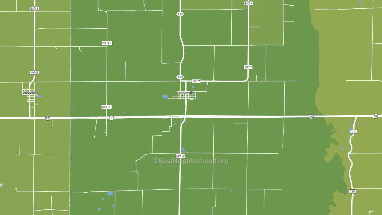 Meadville, MO block-group voter-turnout map