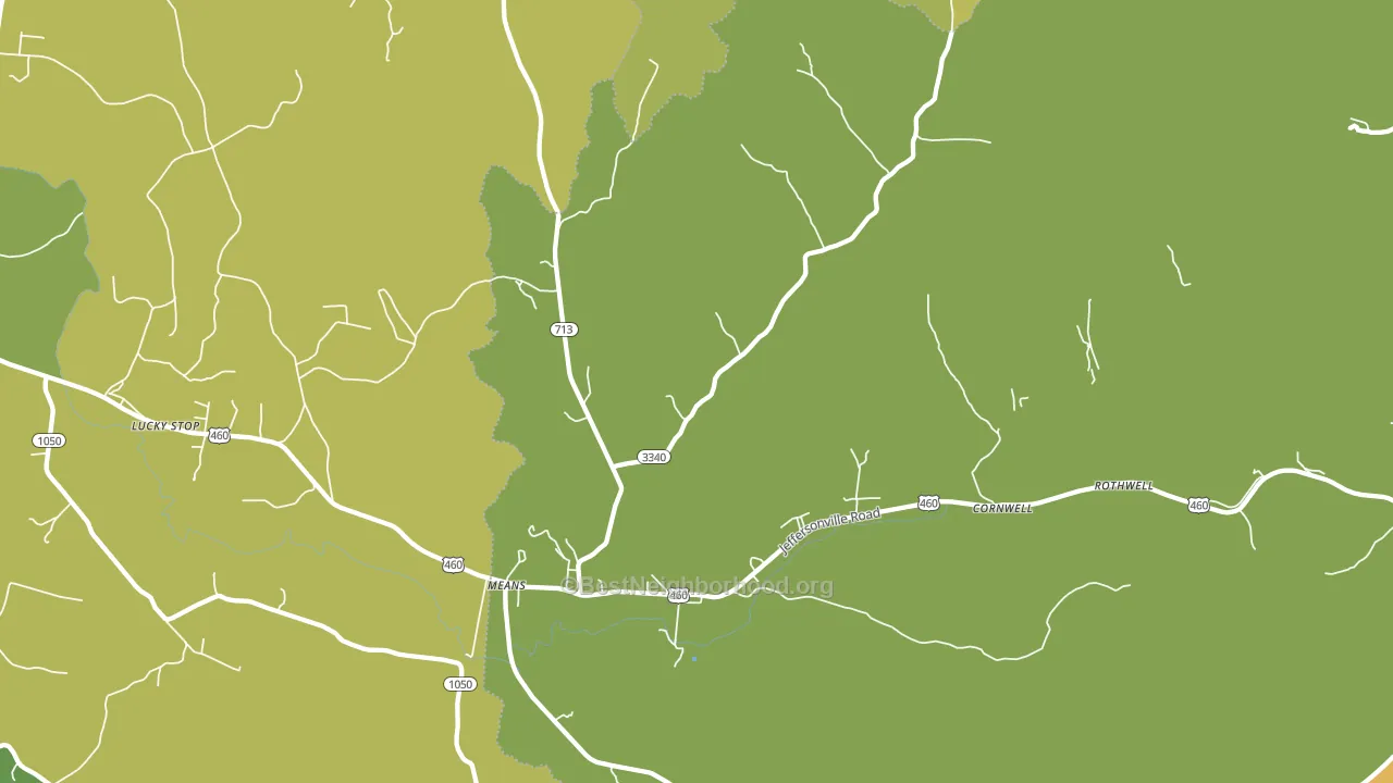 Means, KY block-group voter-turnout map