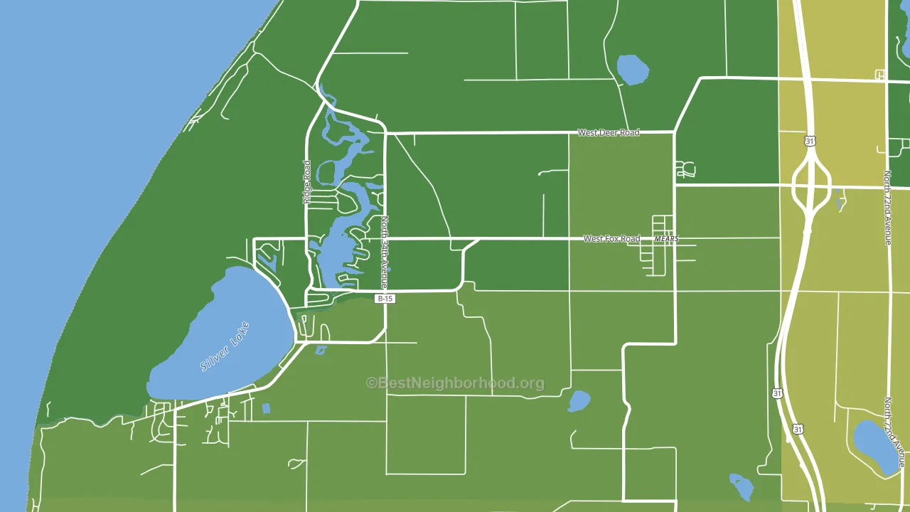 Mears, MI block-group voter-turnout map
