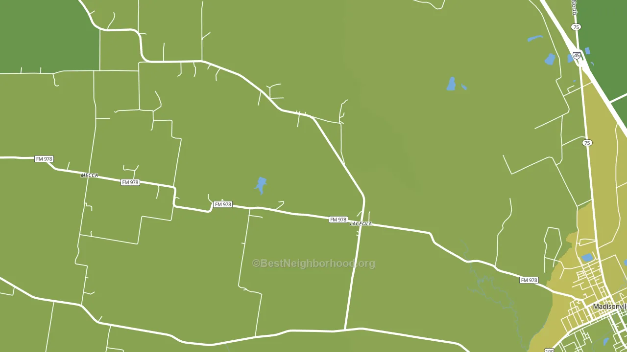 Mecca, TX block-group voter-turnout map