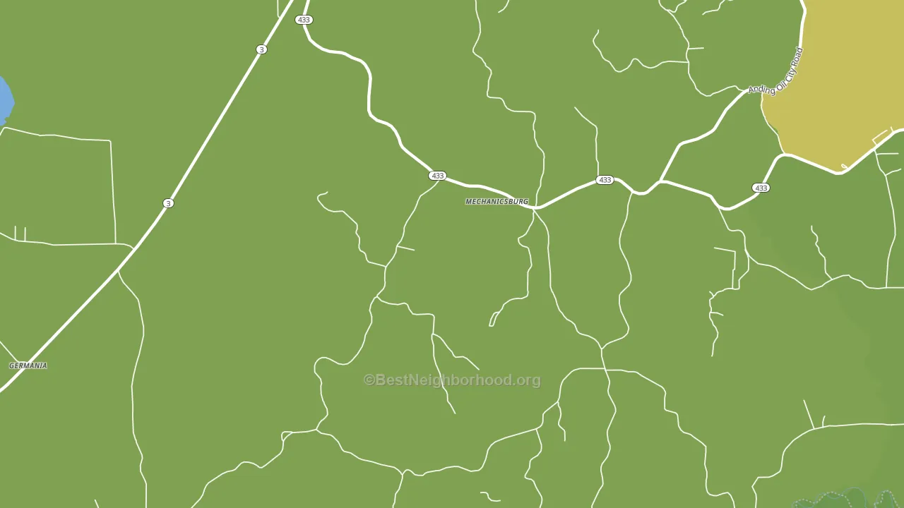 Mechanicsburg, MS block-group voter-turnout map