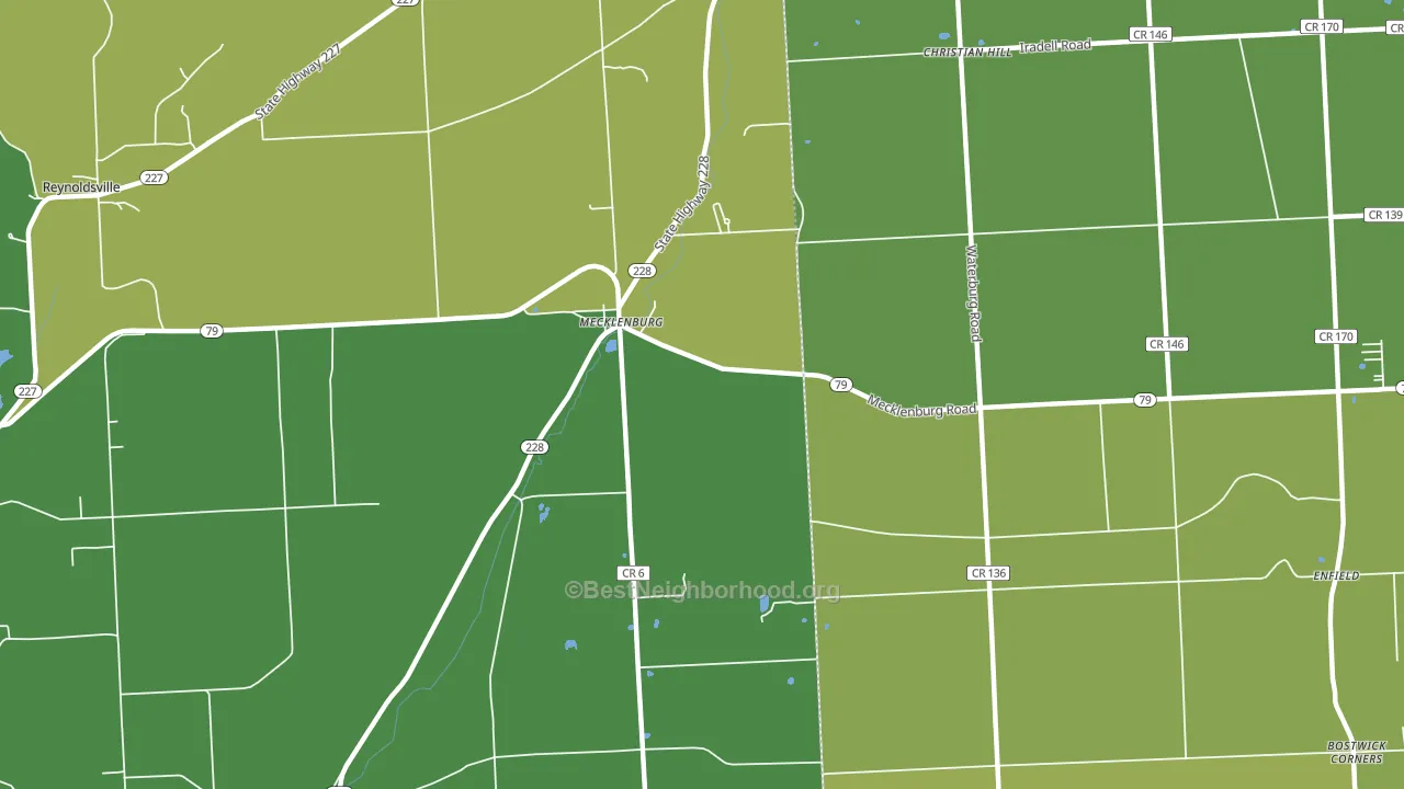 Mecklenburg, NY block-group voter-turnout map