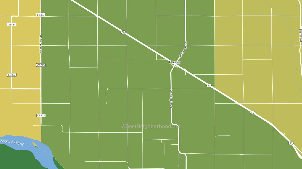 Meckling, SD block-group voter-turnout map