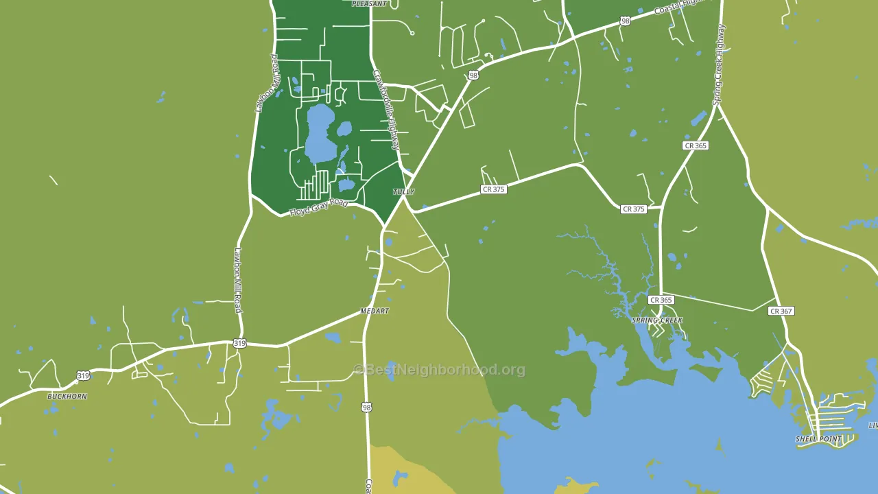 Medart, FL block-group voter-turnout map
