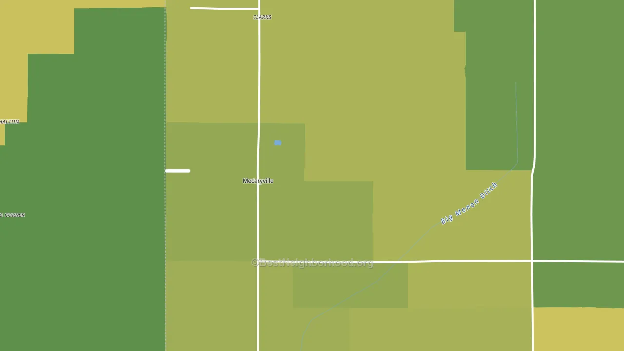 Medaryville, IN block-group voter-turnout map