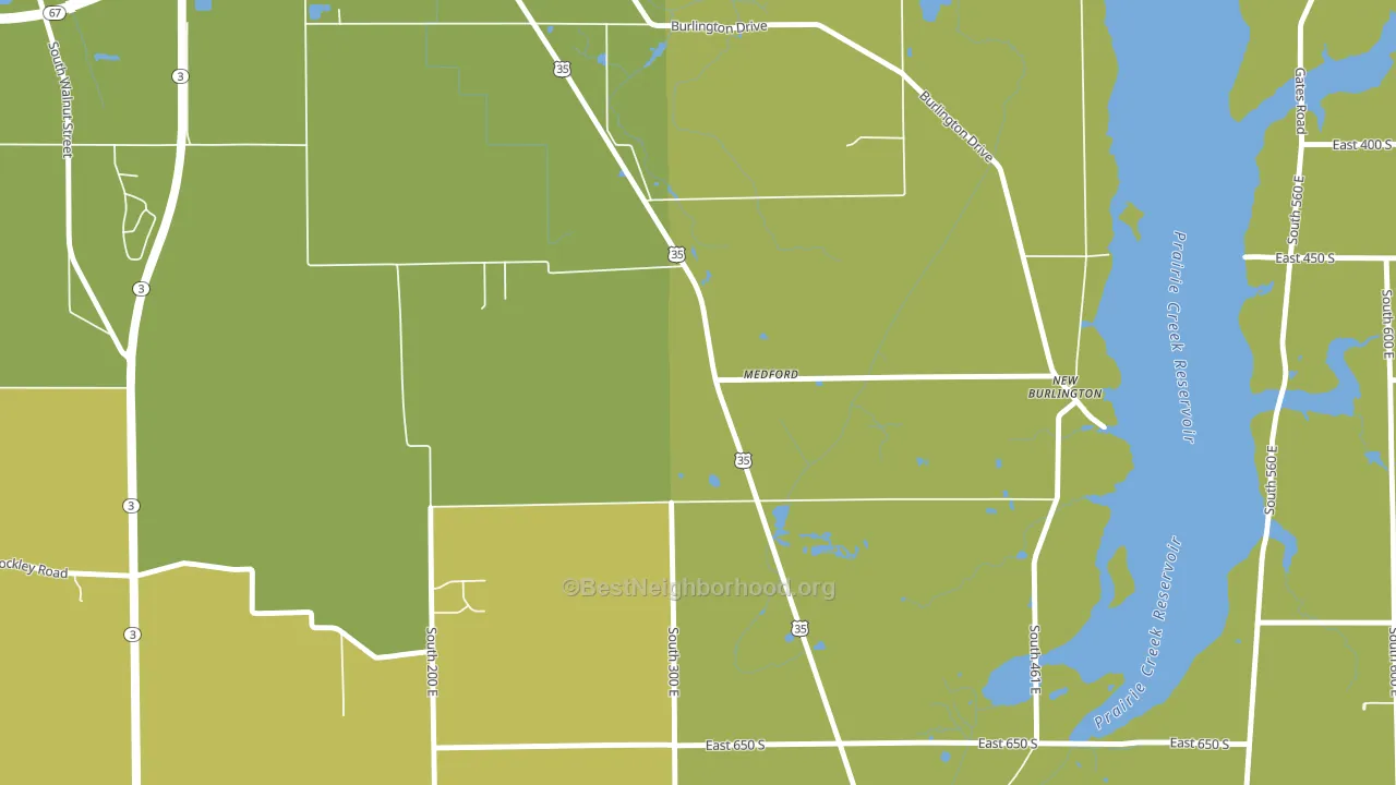 Medford, IN block-group voter-turnout map