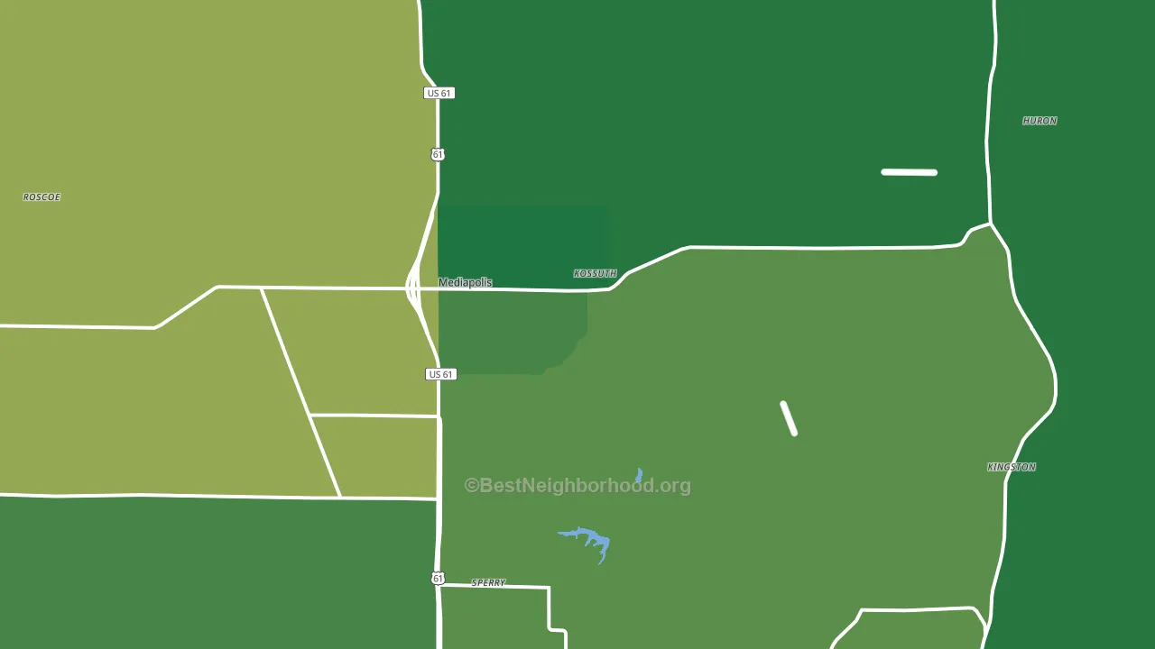 Mediapolis, IA block-group voter-turnout map