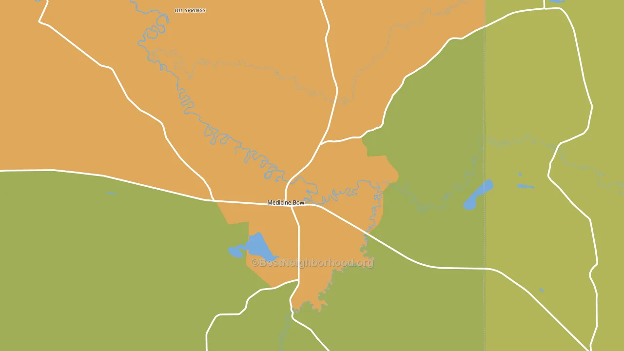 Medicine Bow, WY block-group voter-turnout map